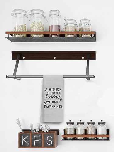 TNUW Dog Themed Kitchen Towels 16″×24″, A House is Not A Home Without Paw - Image 2