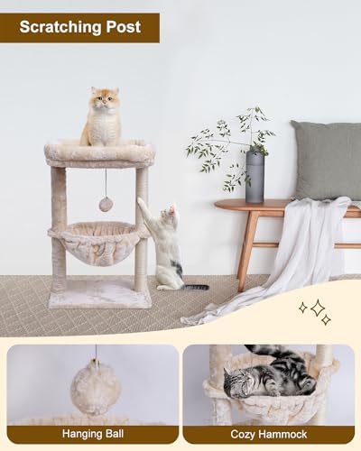 SYANDLVY Small Cat Tree for Indoor Cats, Activity Cat Tower - Image 4