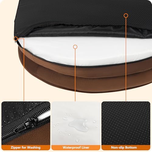 Dwanton Orthopedic Waterproof XX-Large Dog Bed Sofa, Gel Memory Foam - Image 6