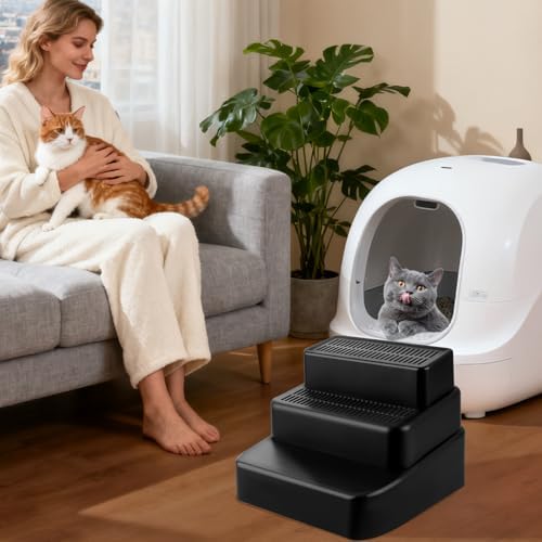 3 Step Litter Box Ramp Adjustable Detachable Litter Box Step - Image 7