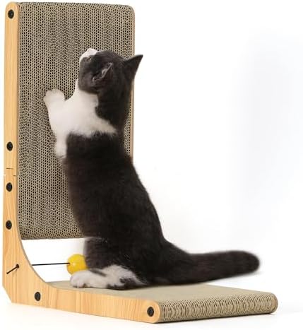 FUKUMARU Cat Scratcher, 18.9 Inch L Shaped Cat Scratch Pad by FUKUMARU