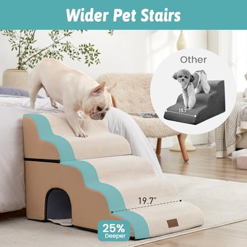 COZY KISS Extra Wide Small Dog Stairs - Image 2