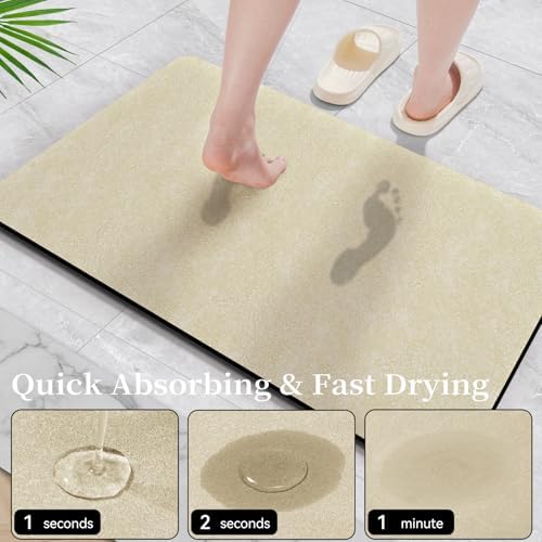 Long Bath Rugs 47x17-Diatomaceous Earth Stone Bath Mats - Image 3