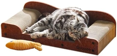26-Inch Large Cat Scratcher Lounger Bed, Durable Cat Scratching Pad, Cat by Quuzee