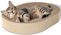 ComSaf Cat Scratcher Bed, Oval Cardboard Scratching Board by ComSaf