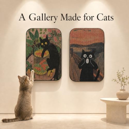 2 Pack Cat Wall Scratcher, Art Cat Scratching Board - Image 6