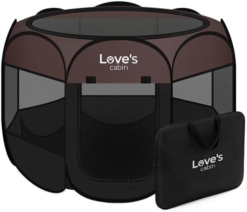Love's cabin Pet Puppy Dog Playpen, Small Dog Tent Crates Cage Indoor/Outdoor by Lovescabin