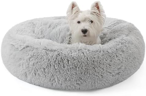 NOYAL Calming Donut Dog Bed, Hooded Cave by Noyal