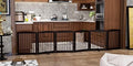 PUPETPO Freestanding Pet Gate for Dogs, Foldable Wooden Dog Gate for House by PUPETPO