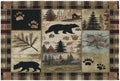 Giwawa Black Bear Bath Rug Forest Cabin Plush Entryway Carpet 24x35 Inch Soft by Giwawa