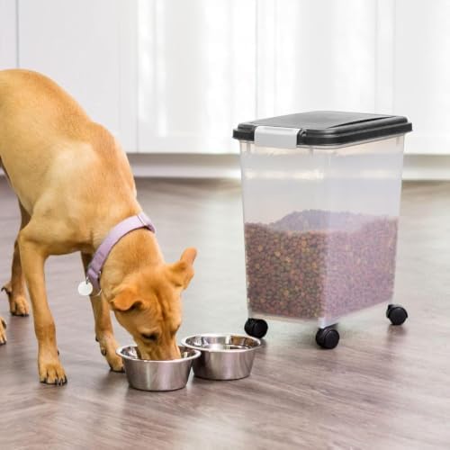 IRIS USA Airtight Pet Food Storage Rolling Container, 30 lb Capacity - Image 2