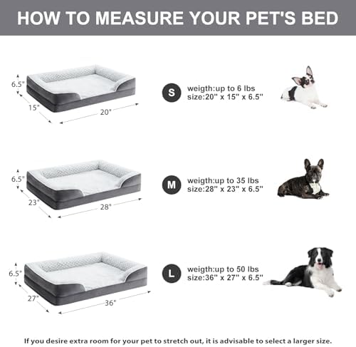 LEXTRO Washable Orthopedic Dog Bed, Waterproof Couch - Image 4