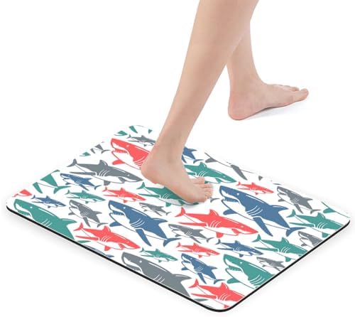 YISUMEI Shark Bathroom Mat, Non-Slip Super Absorption Bath Carpet - Image 4