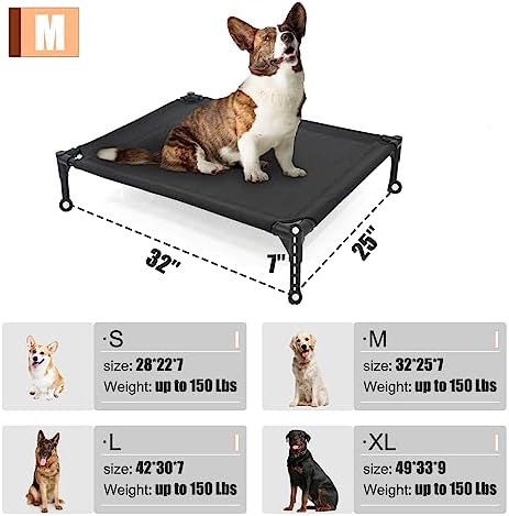 Garnpet Elevated Dog Bed for Medium Dogs, Raised Cot Fits Up to 150 LBs - Image 4