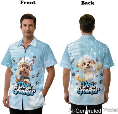 Dog Grooming Smock for Women & Men Water & Hair Repellent - Image 7