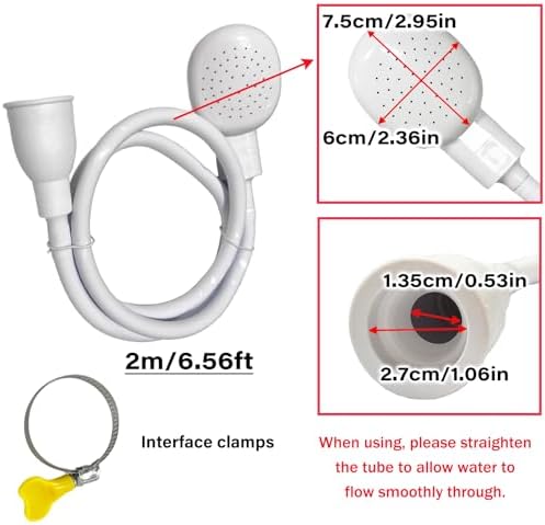 6.56FT/2M Sink Spray Rubber Hose, Sink Hose Sprayer Attachment - Image 2