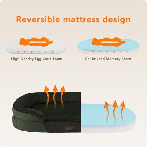 Dwanton Orthopedic Waterproof X-Large Dog Bed Sofa, Gel Memory Foam - Image 3