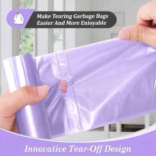 Teivio Small Colorful Clear Trash Bags 1.5 Gallon 168 Count Garbage Bags - Image 3