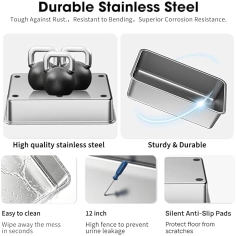 XXXL Stainless Steel Cat Litter Box - Image 3