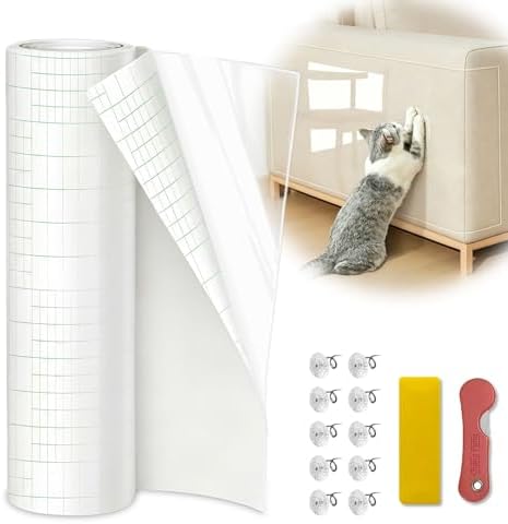 Cat Scratch Furniture Protector, 196.9" x 17.7" Thickened Transparent by Unknown