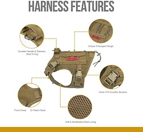 OneTigris Tactical Dog Harness No-Pull Service Vest - Image 4