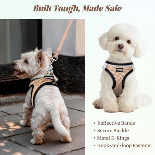 No Pull Dog Puppy Harness and Leash Set Reflective Mesh Vest Medium - Image 5