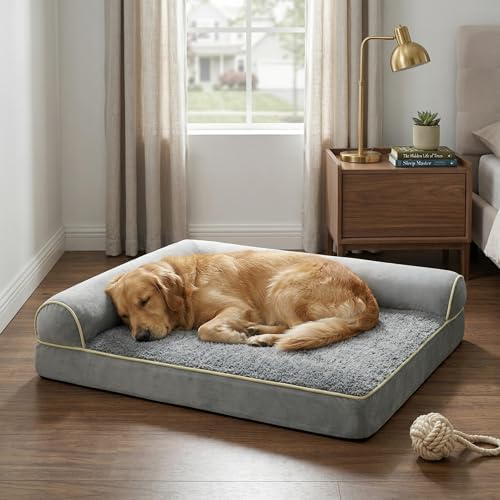 Orthopedic Dog Bed for Large Dogs 40 x 24Inch, L Shaped Memory Foam Pet Bed by Unknown