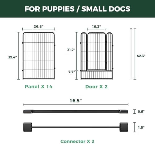 FXW Rollick Dog Playpen with Divider Connectors, 16 Panels - Image 6
