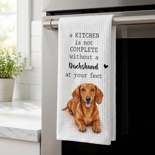 Dachshund Kitchen Towel, Funny Wiener Dog Kitchen Decor - Image 3