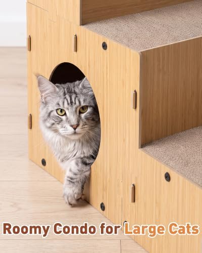Cat Scratcher, 19.7” Cardboard Pet Stairs - Image 2
