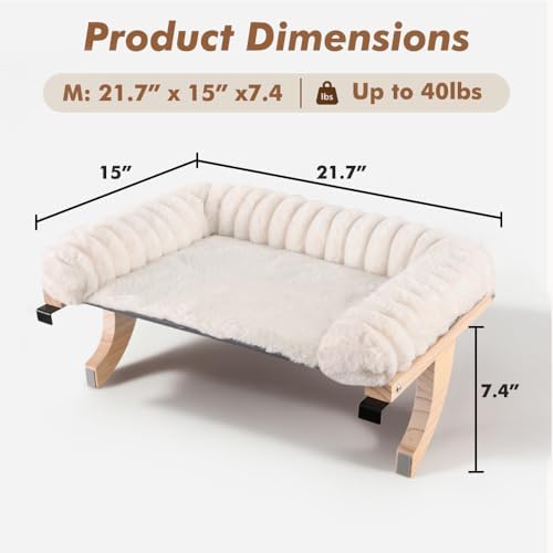 Cloud-Soft Cat Window Sill Perch, Zipper Design Cushion Pet Bed - Image 3