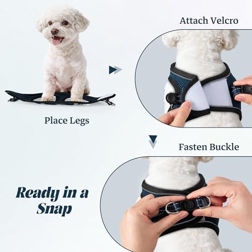 No Pull Dog Puppy Harness and Leash Set Reflective Mesh Vest Small - Image 4