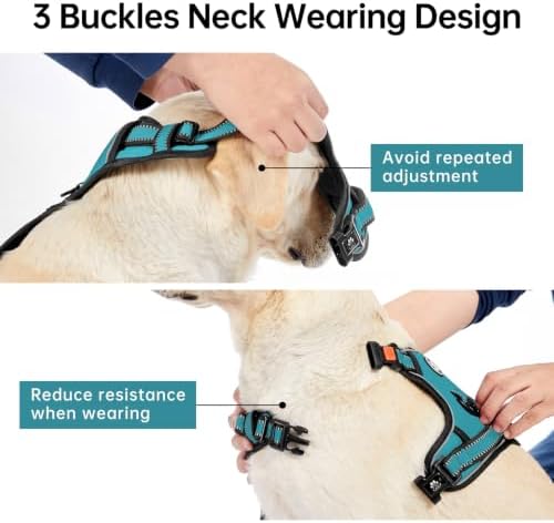 IVY&LANE No Pull Dog Harness for Medium Dogs, Reflective Dog Vest Harness - Image 4