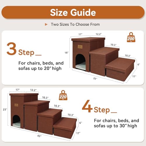 Zerbuger Dog Stairs with Storage - Image 2