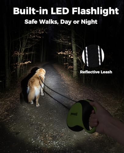 Retractable Dog Leash with Light, 16.4 ft Retractable Pet Leash with Anti-Slip - Image 5