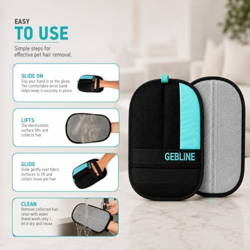 Pet Hair Remover Glove for Furniture & Upholstery, Dog Hair Remover for Couch - Image 5