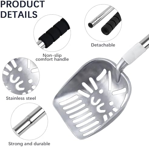 Cat Litter Scoop, Metal Litter Scooper - Image 3