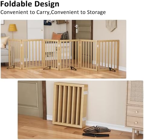 Extra Wide Dog Gates for Doorways, Bamboo Dog Gates for the House Stairs - Image 3