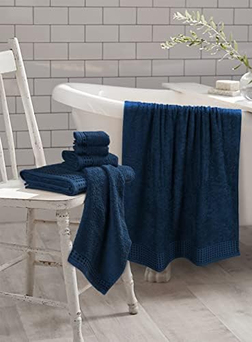 GLAMBURG 100% Cotton Ultra Soft 6 Pack Towel Set, Contains 2 Bath Towels 28x55 - Image 3