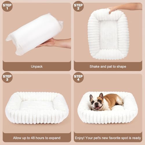 Dog Bed for Small Medium Size Dog, Washable Fluffy Rabbit Fur Pet Bed for Puppy - Image 6