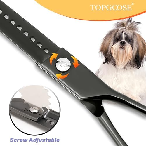 Dog Grooming Scissors Kit, Professional 6 in 1 Pet Scissors Sharp Shears Set - Image 3