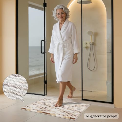BSICPRO Bathroom Rugs Sets 2 Piece, Modern Bath Mat 20"x32"+16"x24" - Image 3