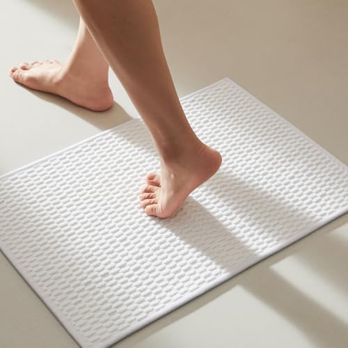TYUU Bathroom Rugs Non Slip Washable, Super Absorbent Thin Bath Mat Small Quick by TYUU