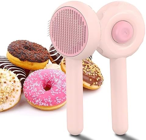 Pet Grooming Brush for Cats and Dogs, Self-Cleaning Sliker Brush for Removes by absob