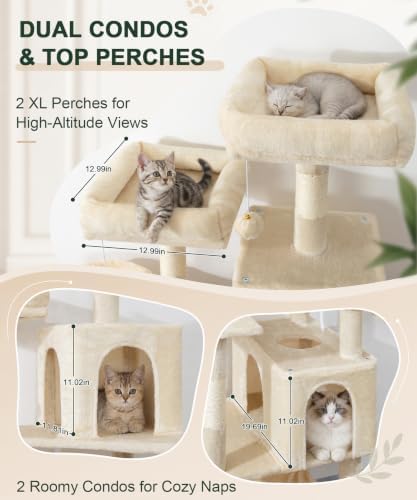 AMHANCIBLE Cat Tree Tower, 70 Inch Heavy Duty Cat Tree - Image 4