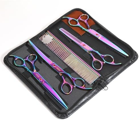 7.0in Titanium Dog Grooming Scissors Set - Image 2