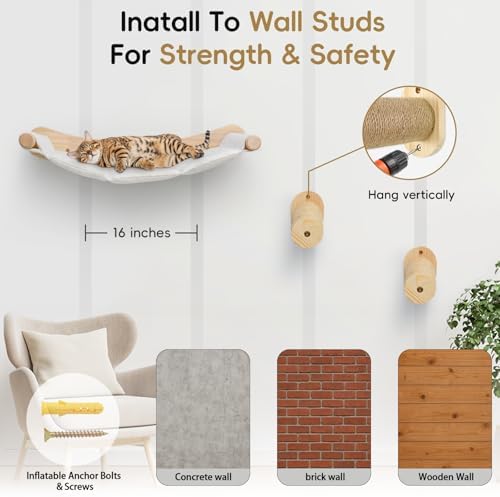 Faux Rabbit Fur Cat Wall Hammock - Image 7