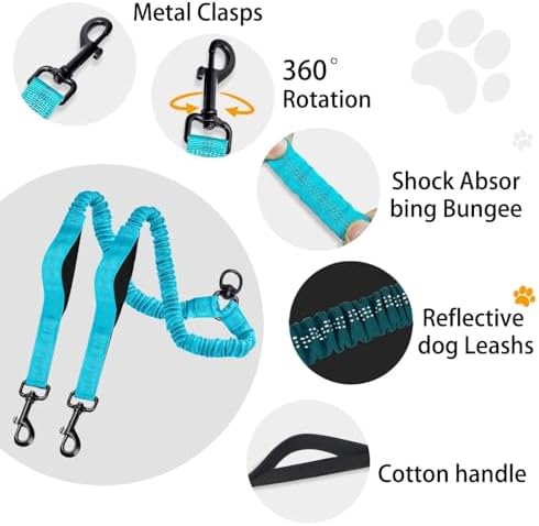 Double Dog Leash, 18~120 Lbs, No Tangle - Image 6