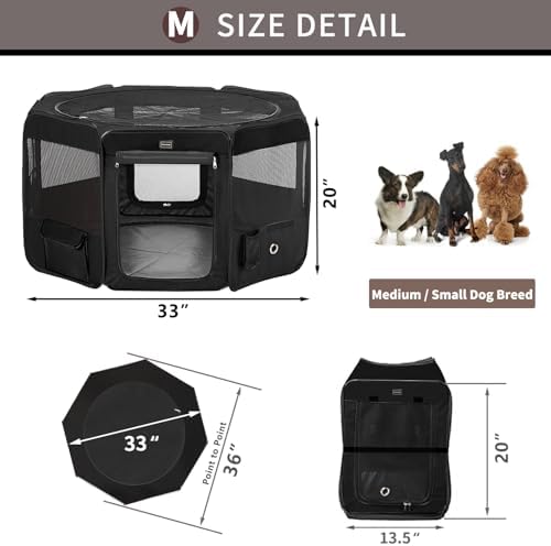 DONORO Dog Playpen Portable Pet Play Pens - Image 4