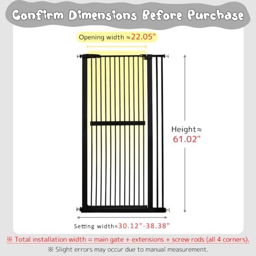 Lumizone 61.02" Extra Tall Pet Gate - Image 2